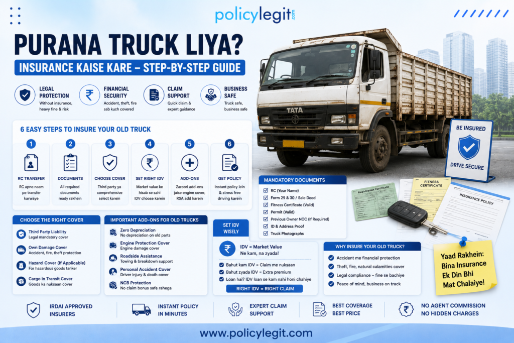 Tips for Second Hand Truck Insurance